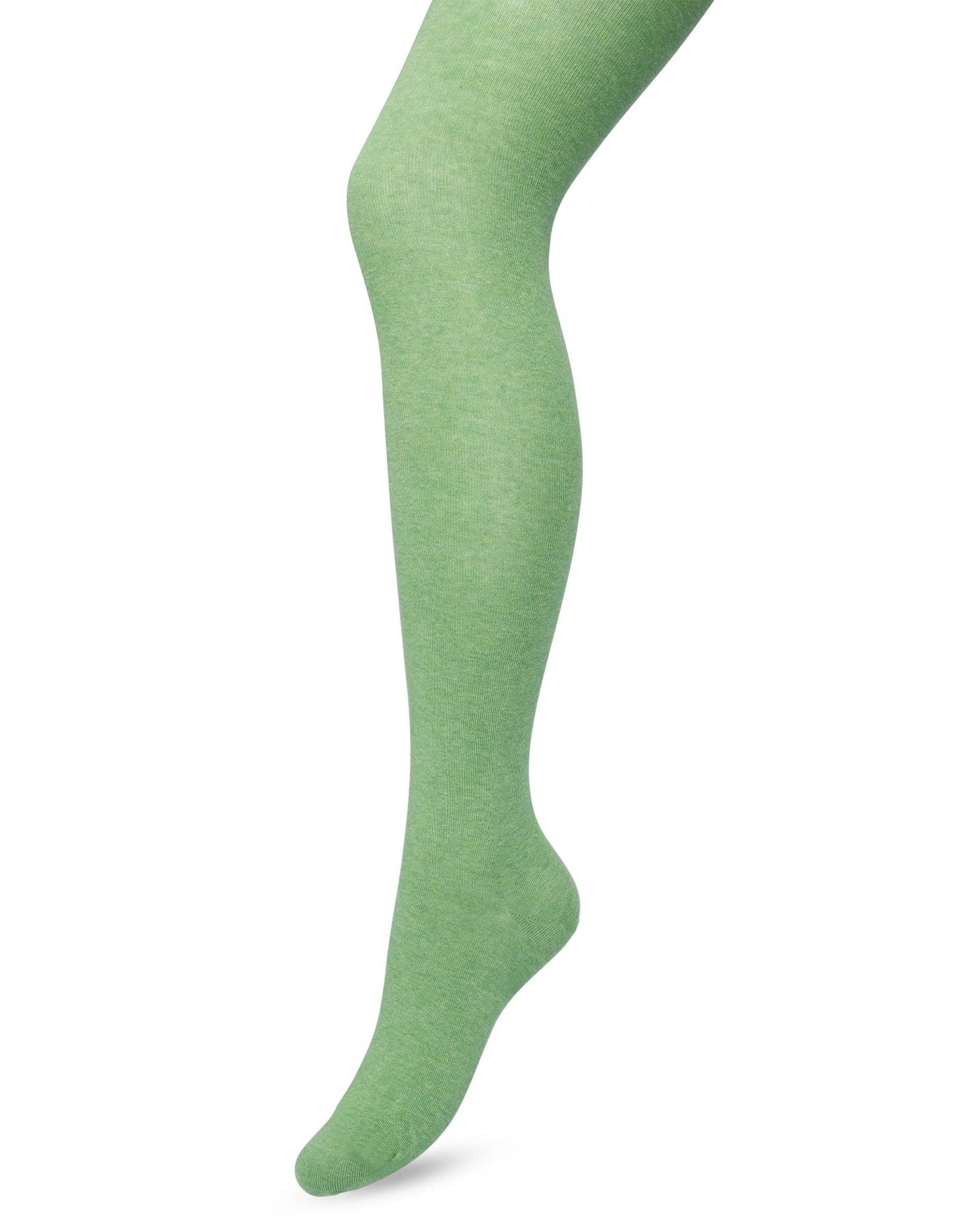 Bonnie Doon Bio Cotton Tights - Light green warm and soft knitted organic cotton Winter thermal tights.