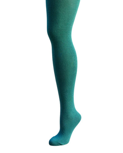 Bonnie Doon Bio Cotton Tights - Teal grenn (petrol) warm and soft knitted organic cotton Winter thermal tights.