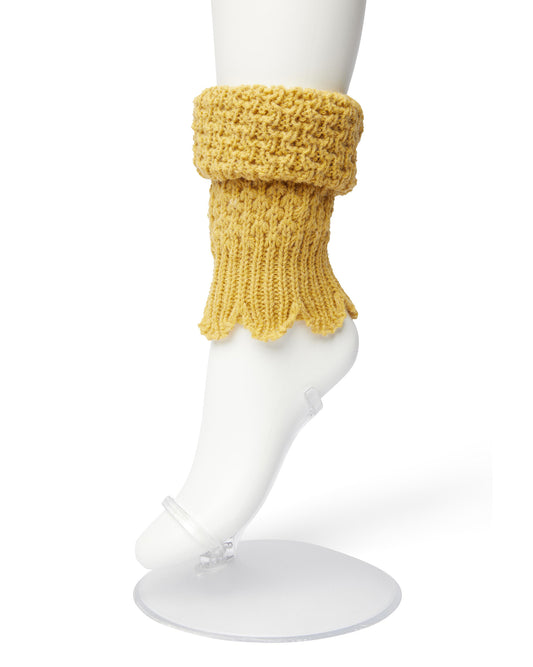 Bonnie Doon - Honeycomb Boot Top BN351789 - mineral yellow leg warmer boot cuff