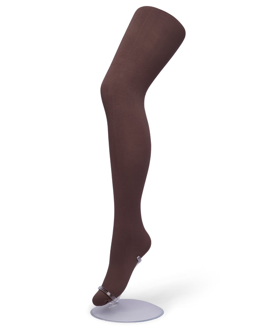 Bonnie Doon BN161912 Comfort Tights XXL - Brown (shopping bag) 70 denier soft opaque plus size tights with an extra panel in the body, extra deep waistband and flat seams.