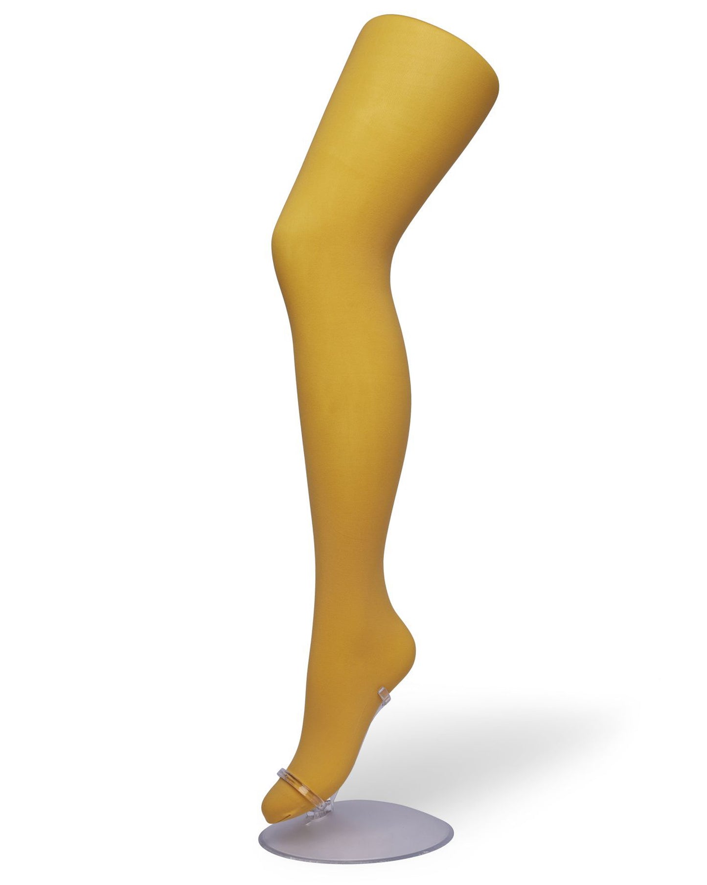 Bonnie Doon BN161911 Opaque Comfort 40 Tights - Light Mustard (mineral yellow) soft opaque tights with a deep high waist band, gusset and extra panel in size XXL.