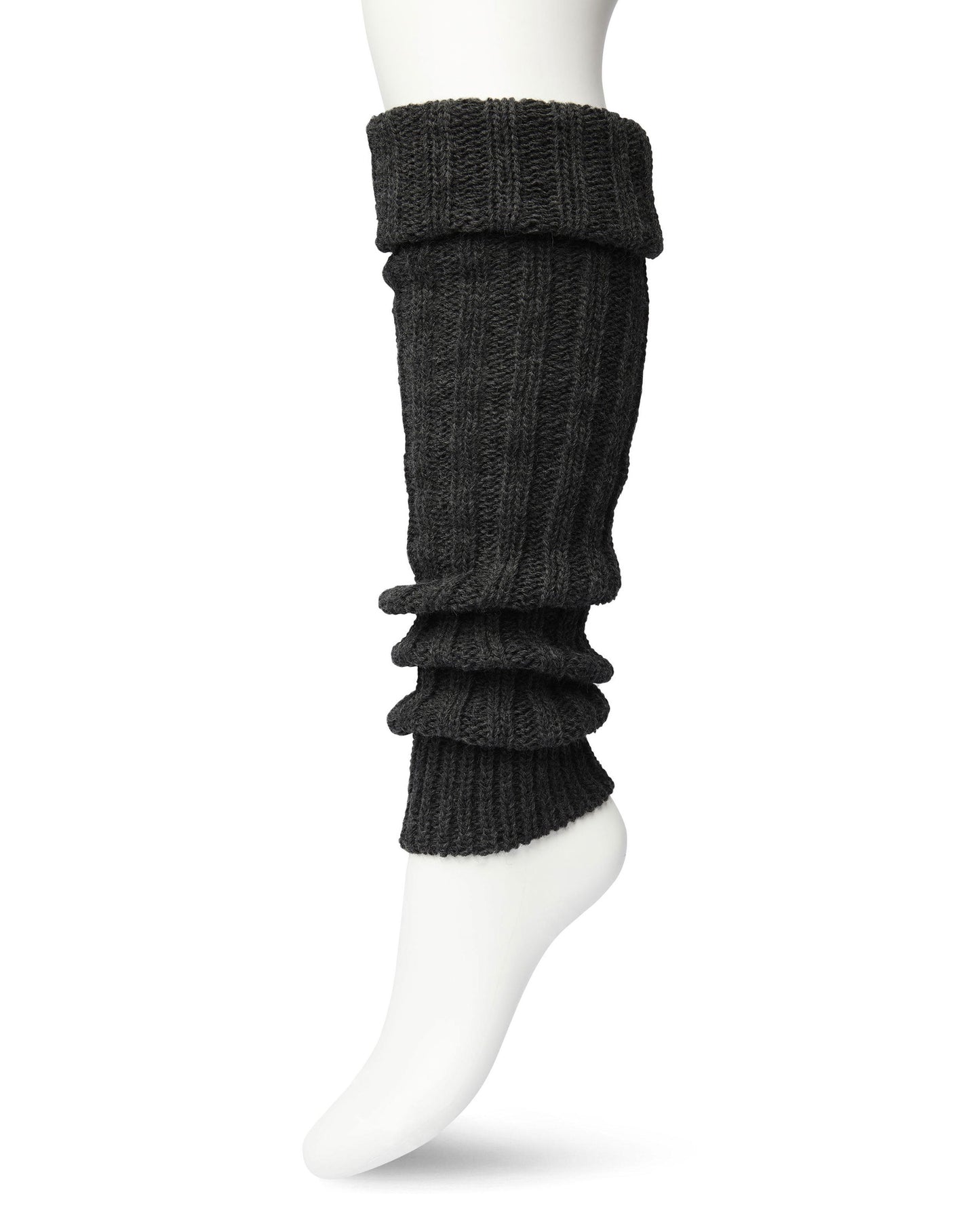 Bonnie Doon Sleever/Legwarmer BE021766 - dark antracite grey wool mix chunky knitted leg warmers