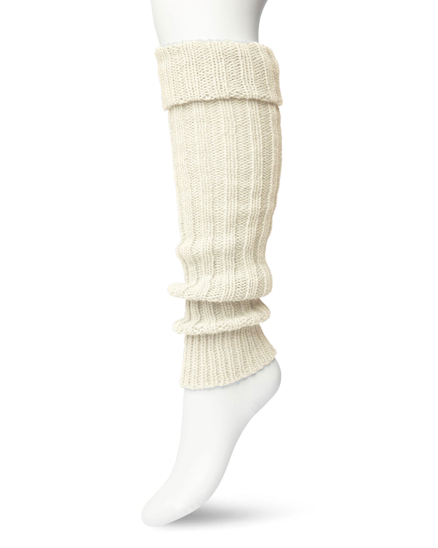 Bonnie Doon Sleever/Legwarmer BE021766 - ivory cream wool mix chunky knitted leg warmers