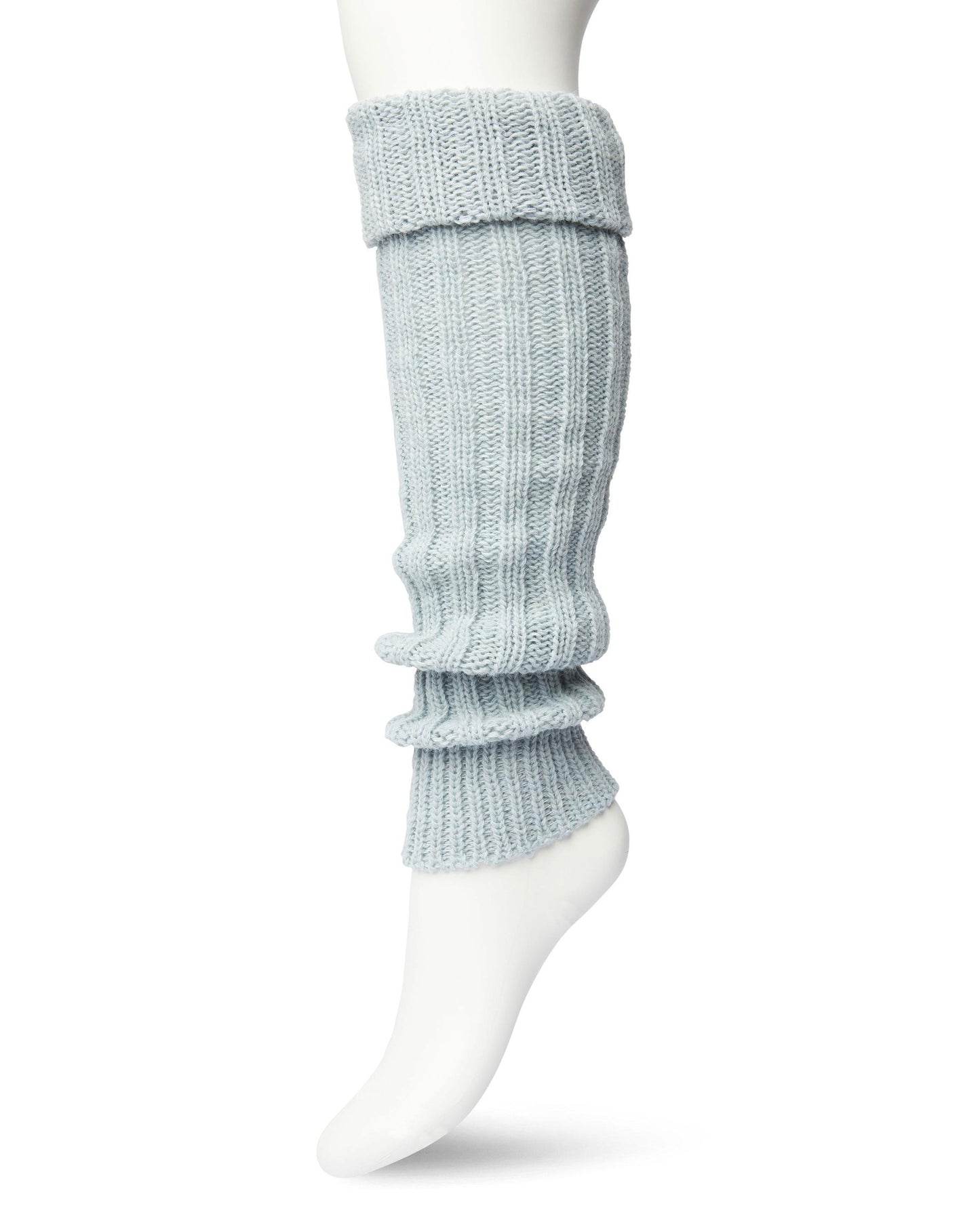 Bonnie Doon Sleever/Legwarmer BE021766 - pale egg shell blue wool mix chunky knitted leg warmers