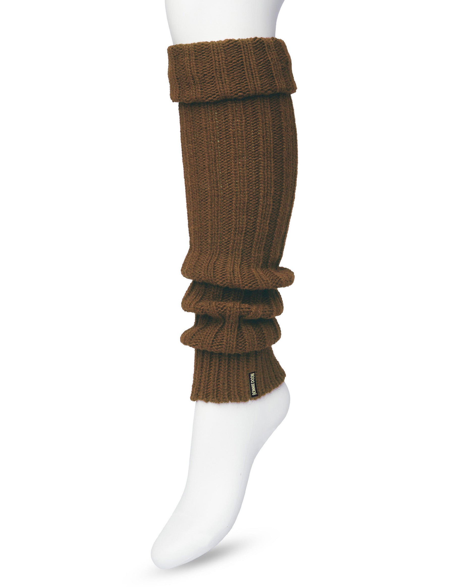 Bonnie Doon Sleever/Legwarmer BE021766 - light brown wool mix chunky knitted leg warmers
