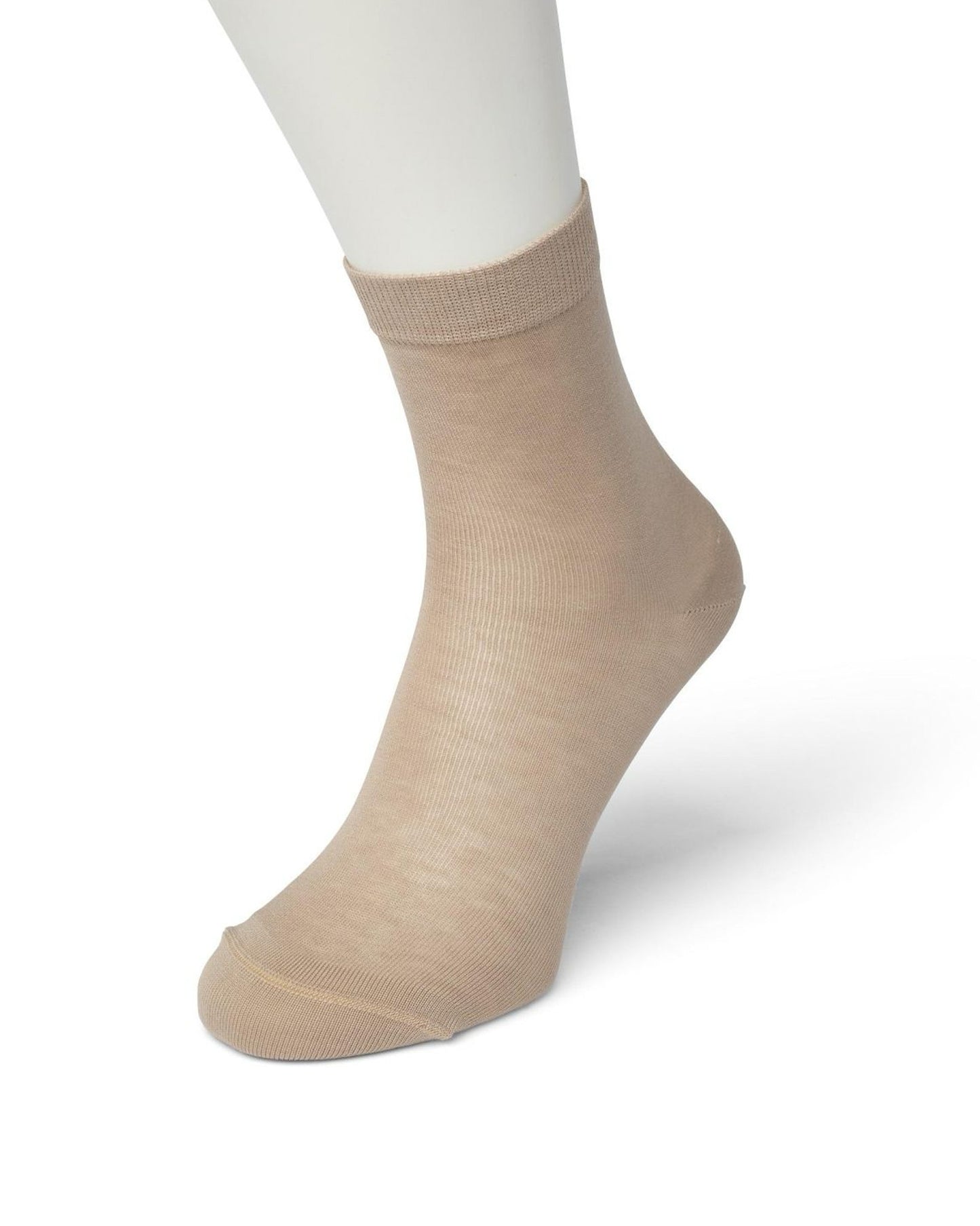 Bonnie Doon Pure Cotton Sock - sand beige 100% cotton lightweight ankle sock