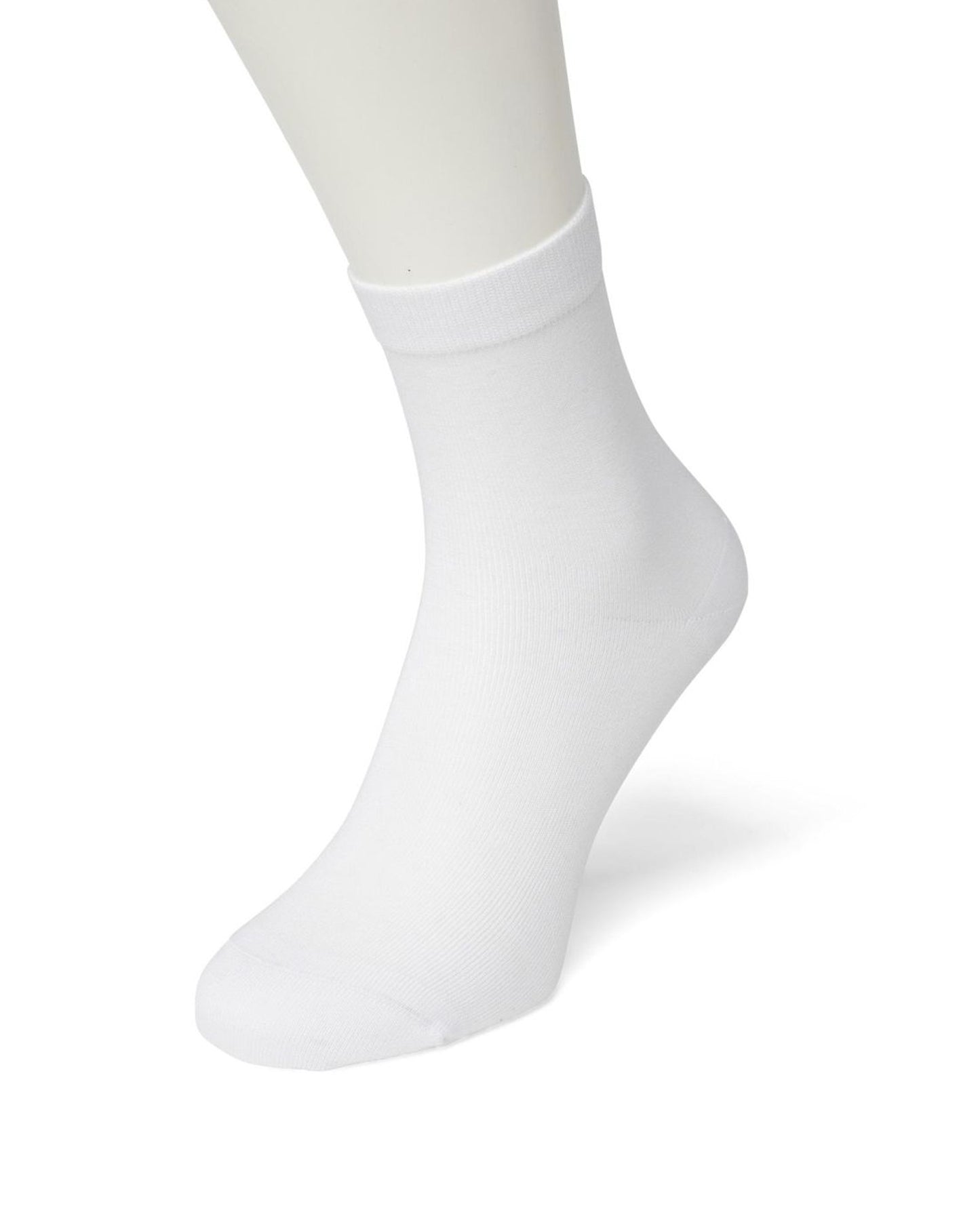 Bonnie Doon Pure Cotton Sock - white 100% cotton lightweight ankle sock