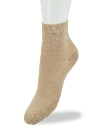 Bonnie Doon Basic Cotton Quarter BN761100 - beige sand low ankle sock