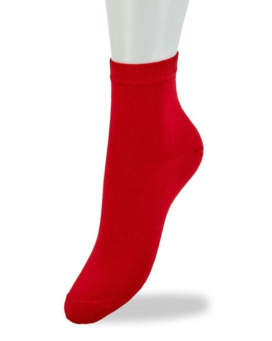 Bonnie Doon Basic Cotton Quarter BN761100 - red low ankle sock