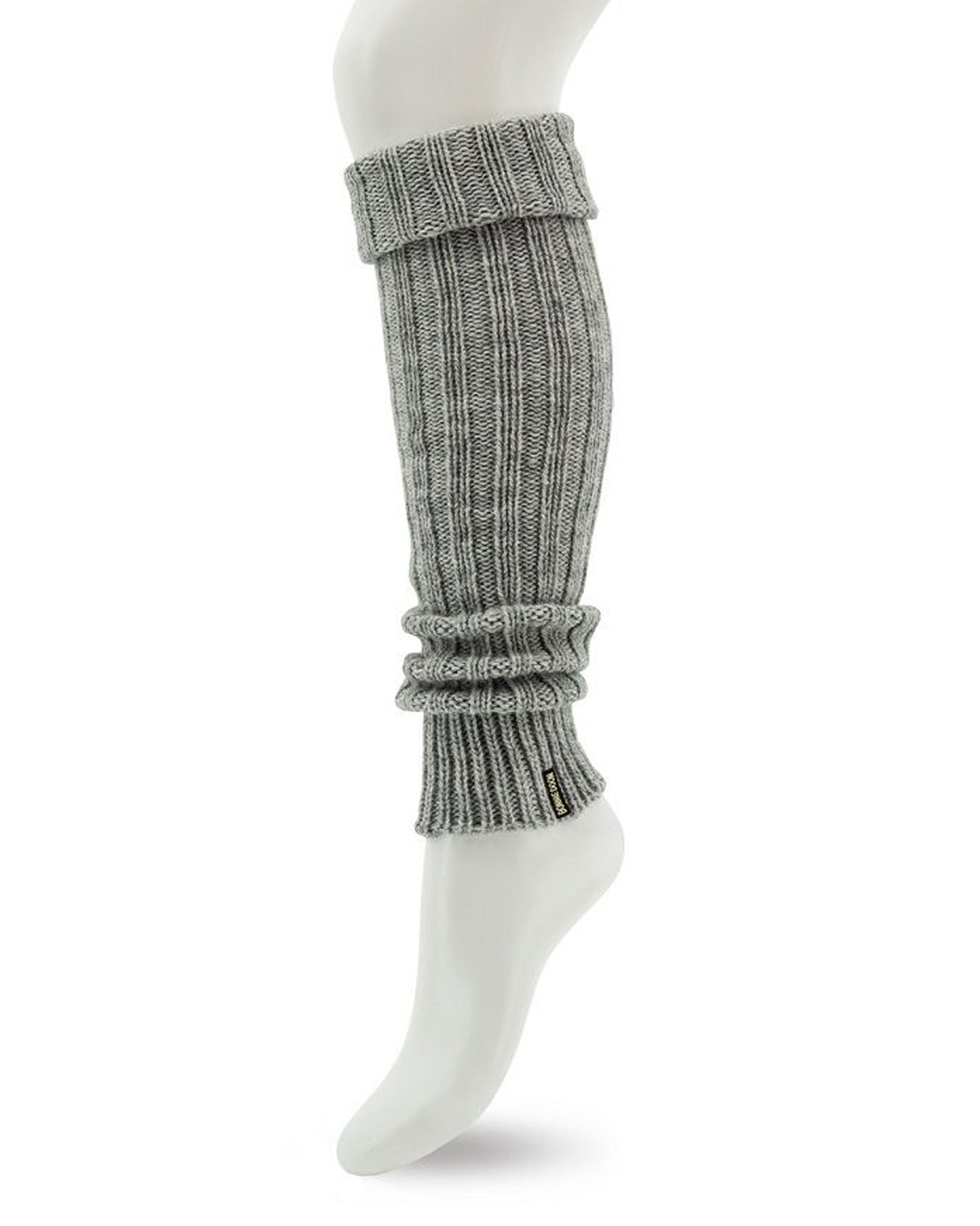 Bonnie Doon Sleever/Legwarmer BE021766 - Light grey heather wool mix chunky knitted leg warmers