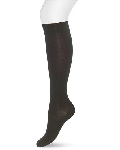 Bonnie Doon Wool/Cotton Knee-High R715011 - Dark brown thermal knee socks perfect for cold Winters