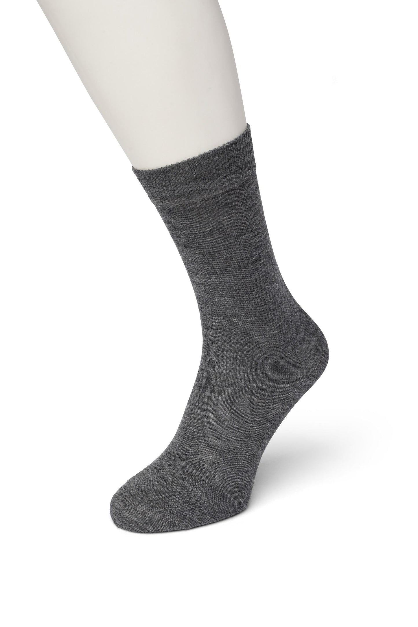 Bonnie Doon Wool/Cotton Sock BD631402 - grey (medium heather grey) warm thermal ankle socks perfect for the cold Winter weather