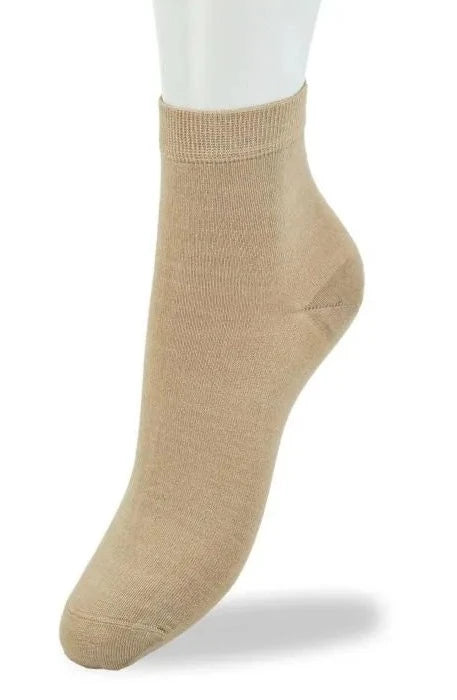 Bonnie Doon Basic Cotton Quarter BN761100 - beige sand low ankle sock