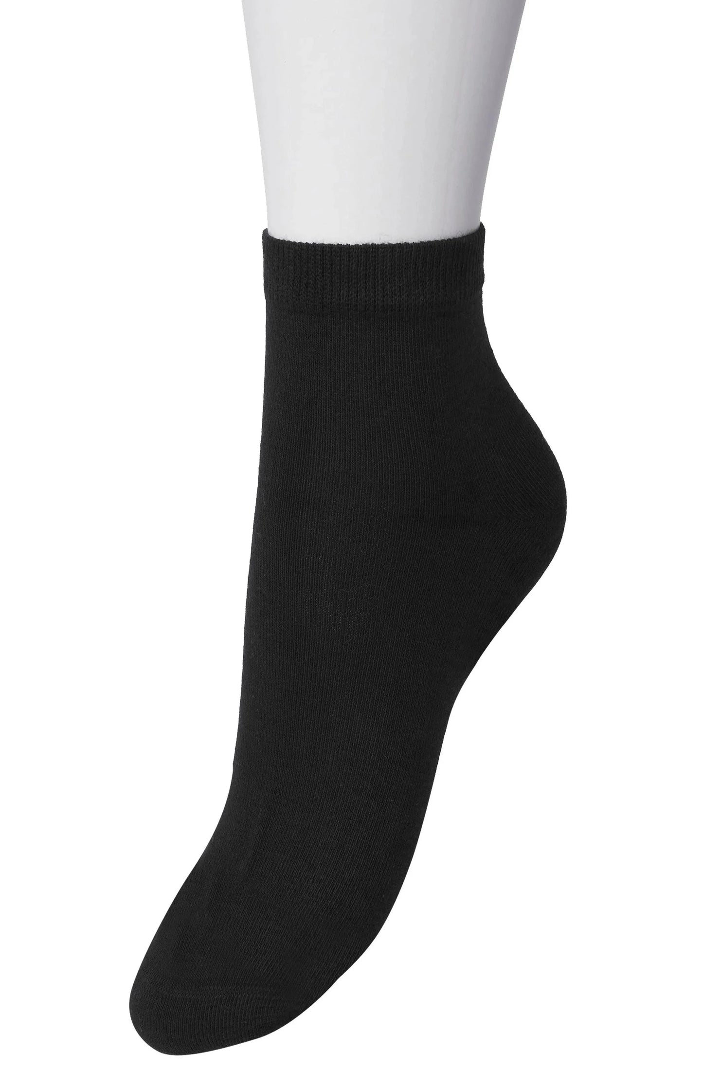 Bonnie Doon Basic Cotton Quarter BN761100 - black low ankle sock