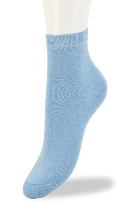 Bonnie Doon Basic Cotton Quarter BN761100 - sky blue low ankle sock