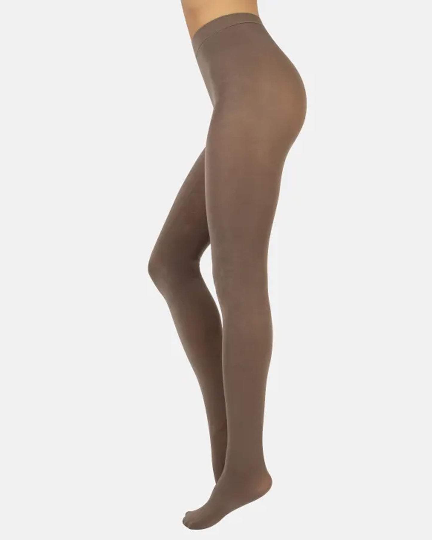 Calzitaly Cotton Tights - Warm and light beige knitted cotton mix tights with gusset, flat seams and comfort waist band.