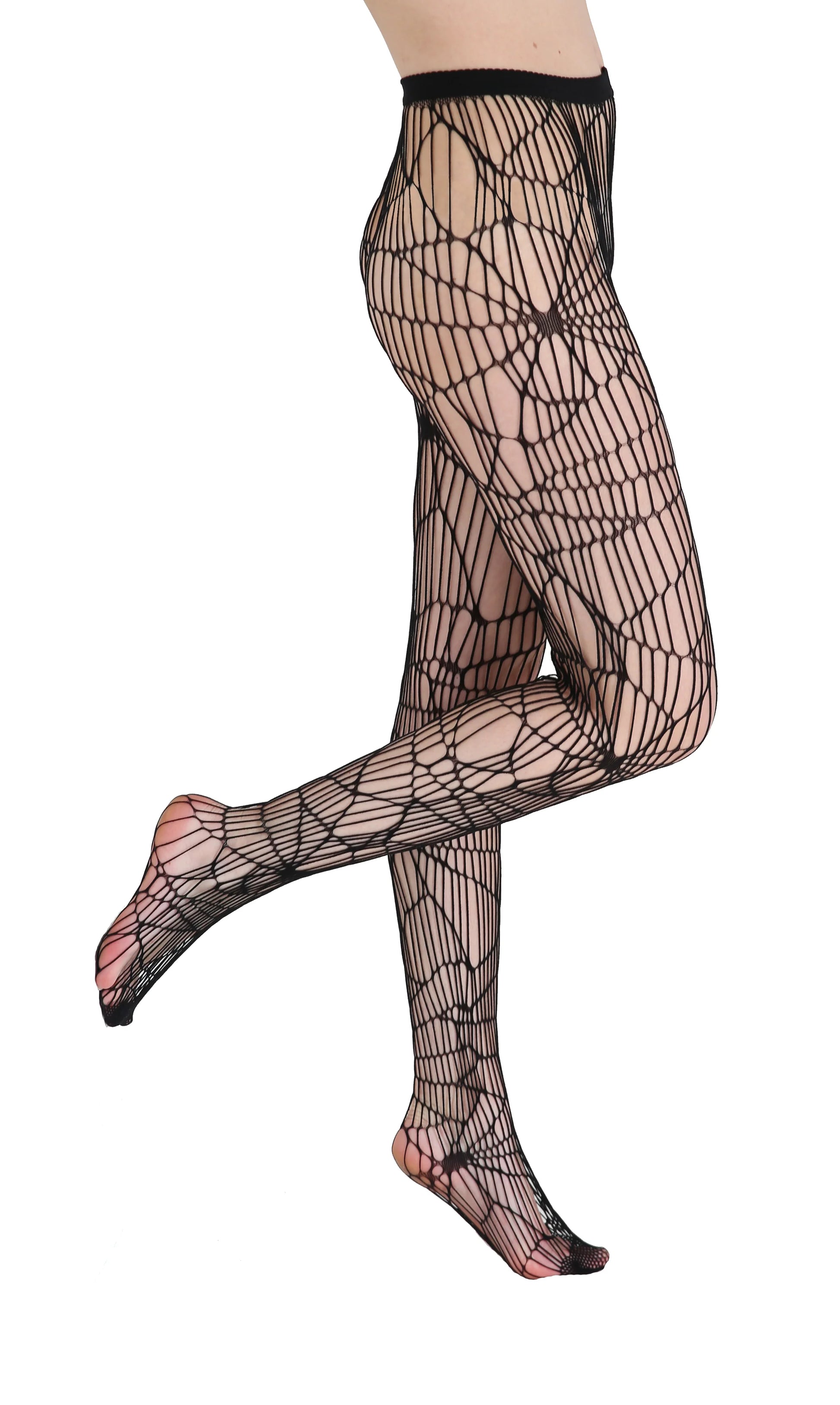 Pamela Mann Cobweb Tights - black openwork spider cobweb net Halloween tights