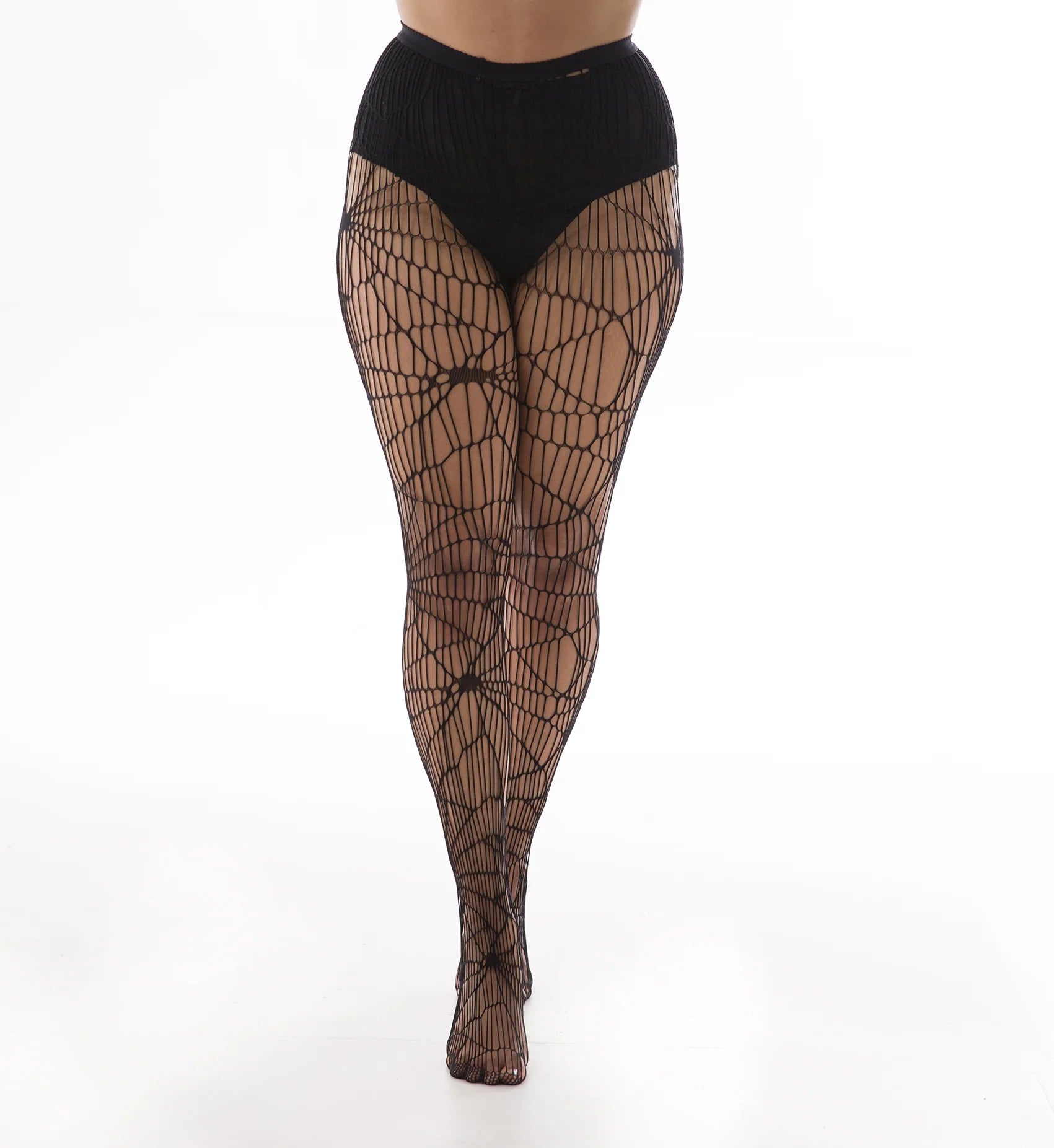 Pamela Mann Cobweb Tights - black openwork spider cobweb net tights, perfect for Halloween witch costume