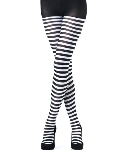 Two Toned Horizontal Stripe Tights