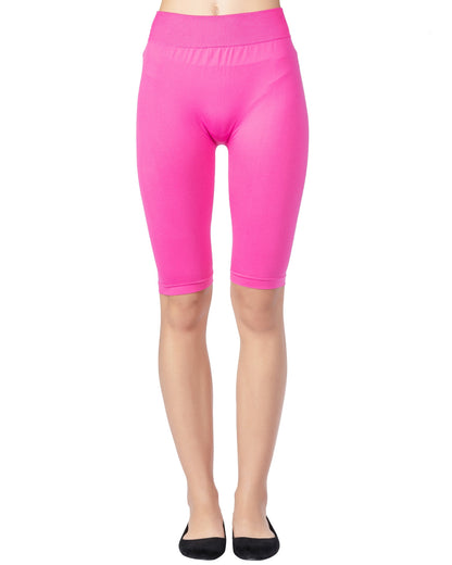 Emilio Cavallini 1385.15.2 Basic Cycling Shorts - pink biker shorts, worn with black pumps.
