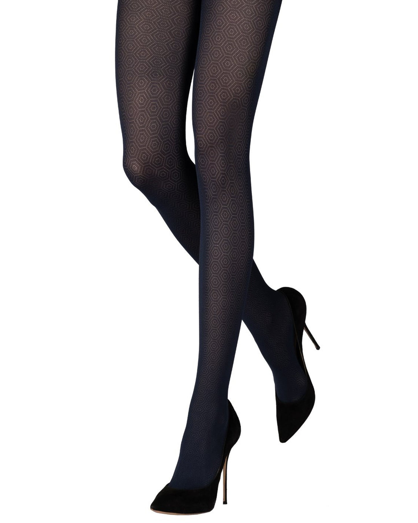 Hexagon Jacquard Tights