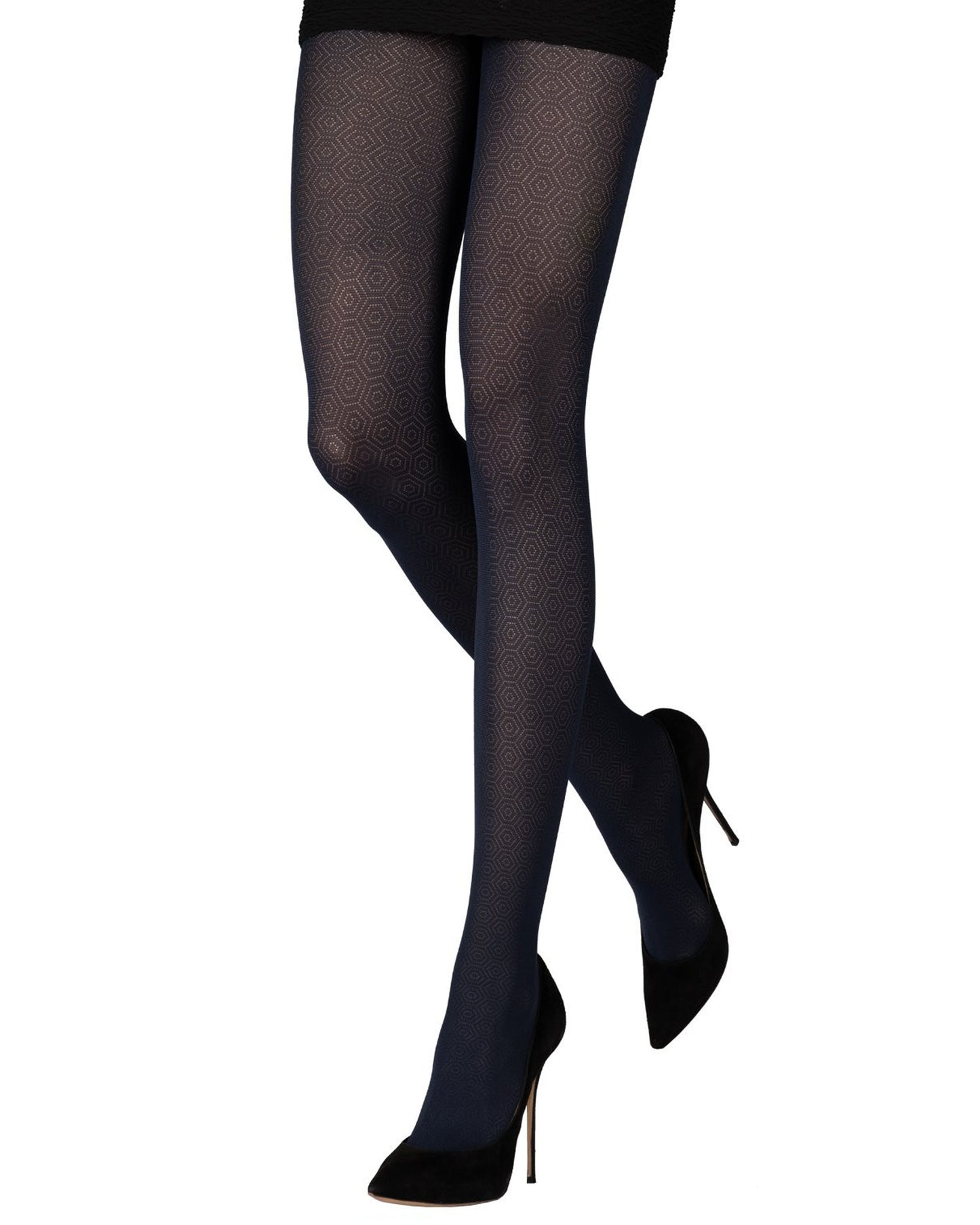 Hexagon Jacquard Tights