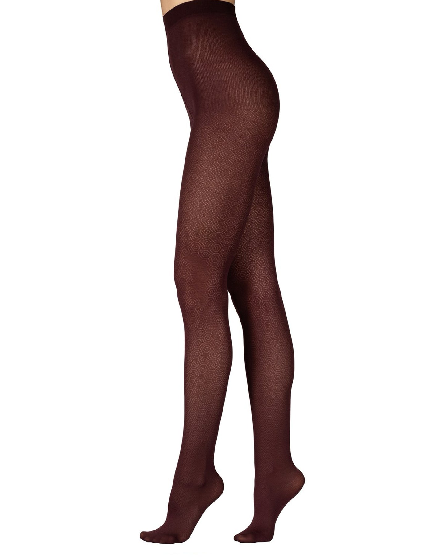 Hexagon Jacquard Tights