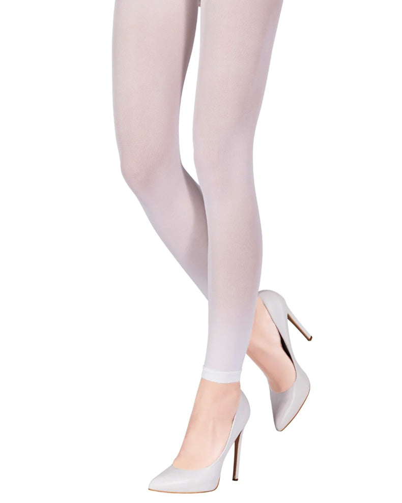 Emilio Cavallini 1176.90.2 Barely Opaque Leggings - white opaque footless tights