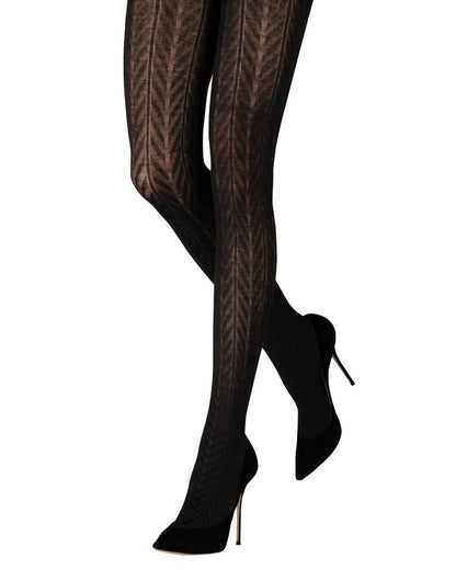 Wool Herringbone Tights