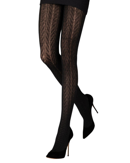 Wool Herringbone Tights