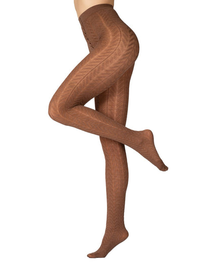 Wool Herringbone Tights