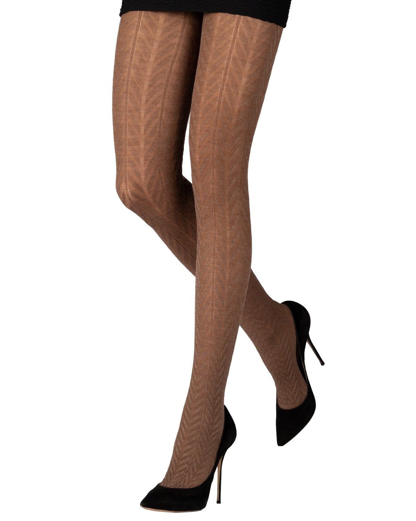 Wool Herringbone Tights