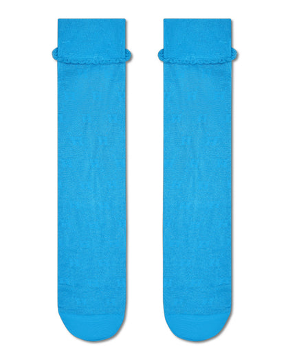 Blue sock on a white background