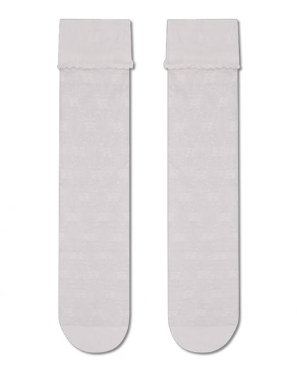 Two white socks on a white background