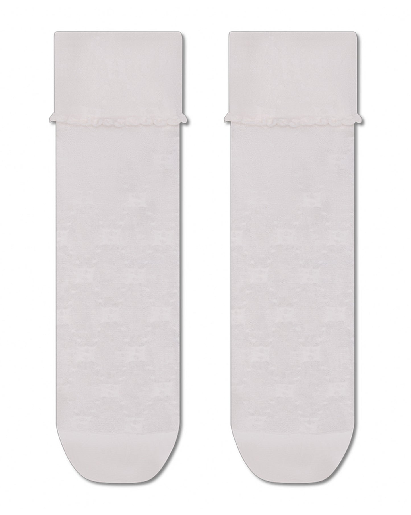 Two white socks on a white background