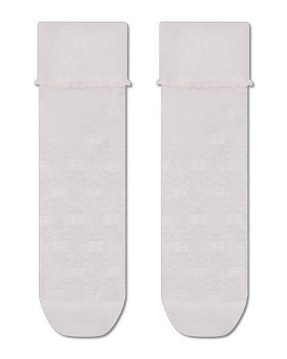 Two white socks on a white background