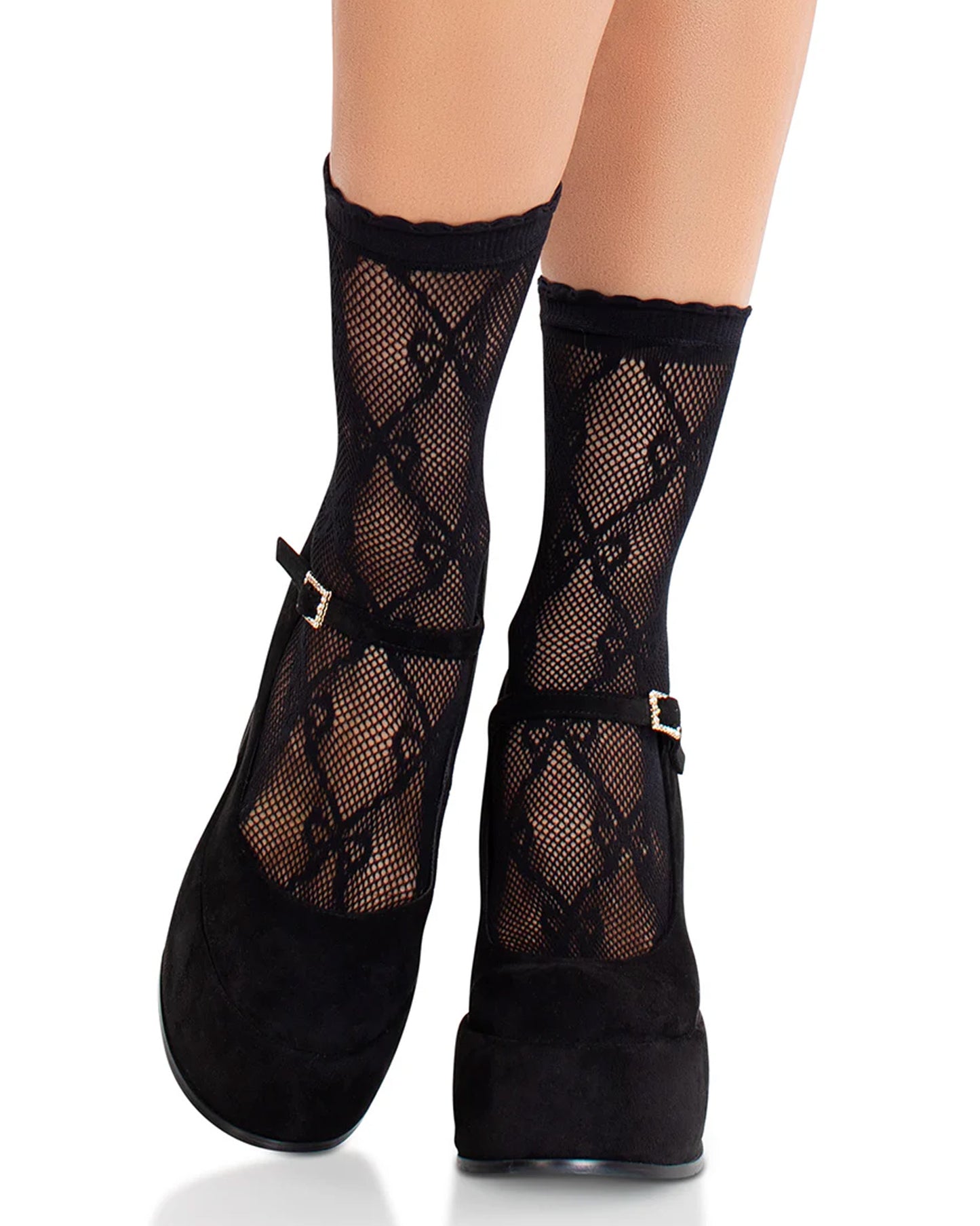 Bow Net Socks
