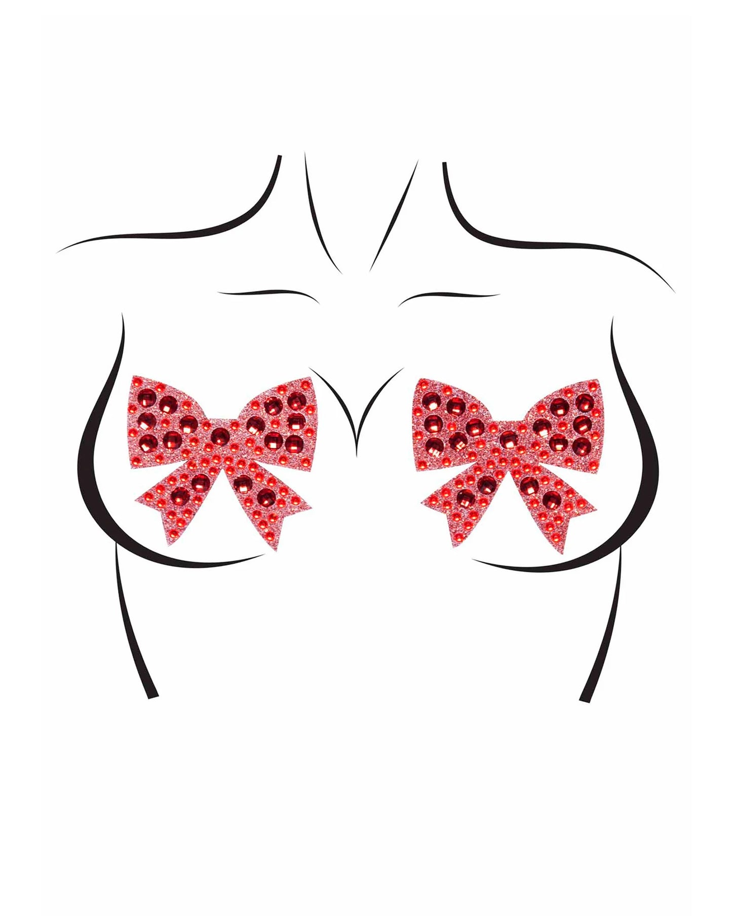 Rhinestone Bow Nipple Jewels