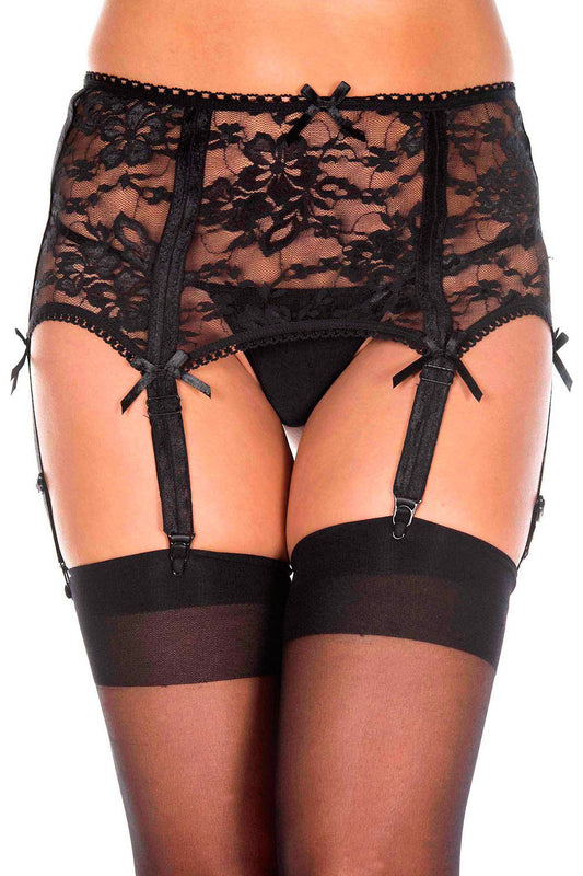 Women’s High Waist Crotchless Panty Girdle Garter Belt with 6 Adjustable  Straps