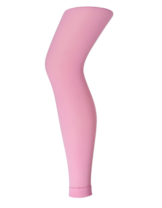 Sneaky Fox Microfibre Footless Tights - light pastel baby pink soft matte opaque footless tights with cotton gusset and flat seams.