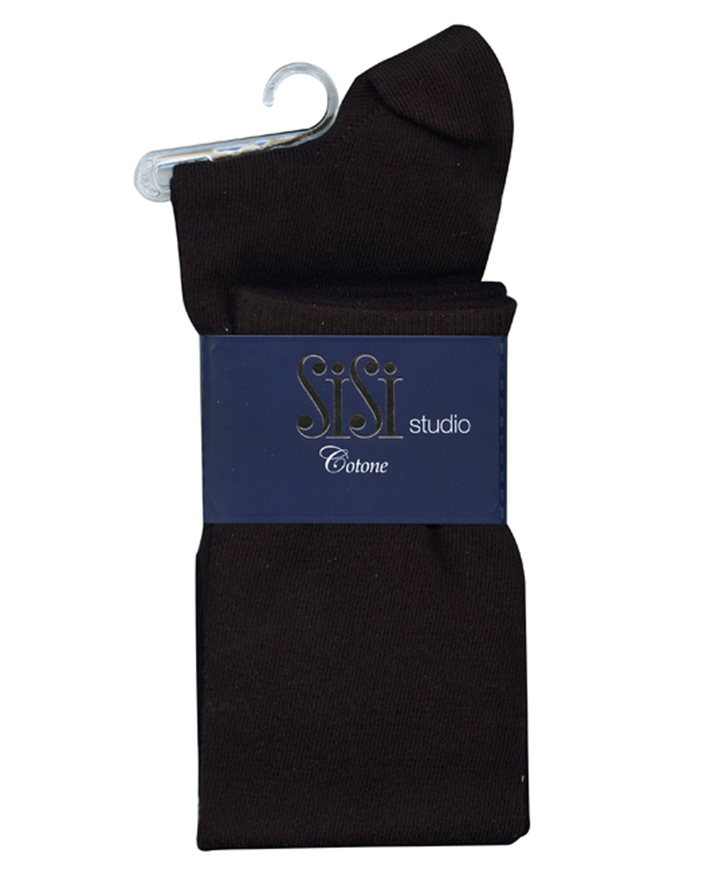 SiSi Soft Cotton Gambaletto pack -  Light weight cotton knee length socks with a deep elasticated cuff, shaped heel and flat toe seam. Available in black and navy.