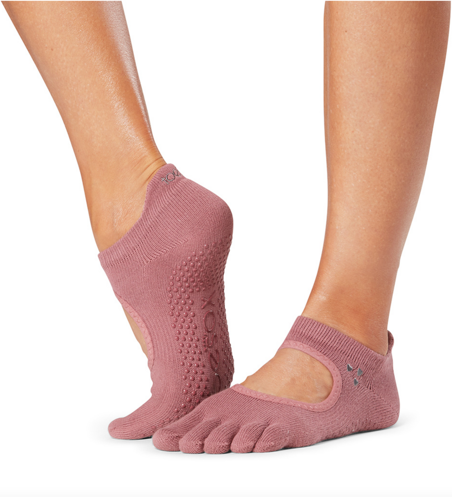 ToeSox Bellarina Full Toe - Mauve pilates yoga toe socks