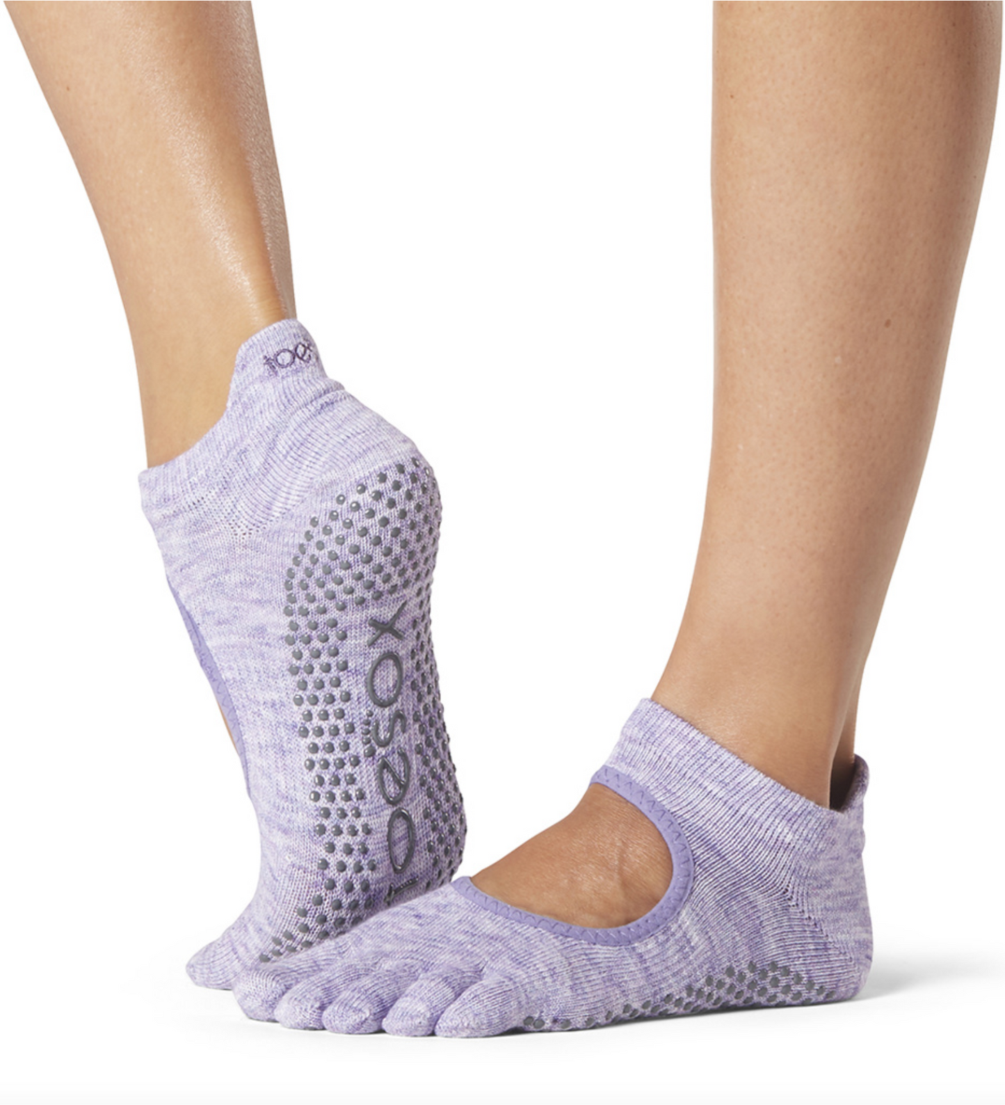 ToeSox Bellarina Full Toe - lavender lilac fleck pilates yoga toe socks