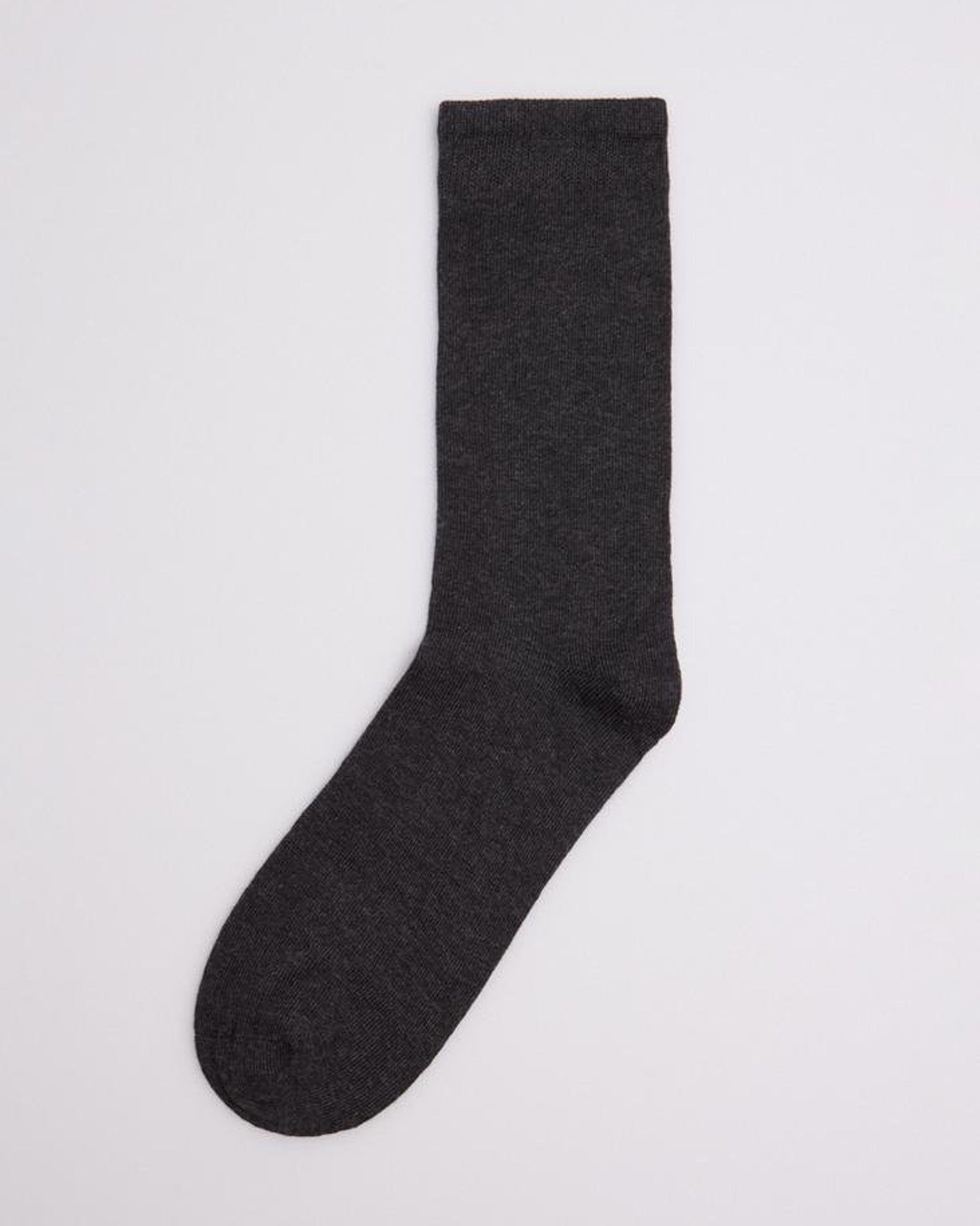 Ysabel Mora 12725 Basico - Plain cotton ankle socks in dark grey.