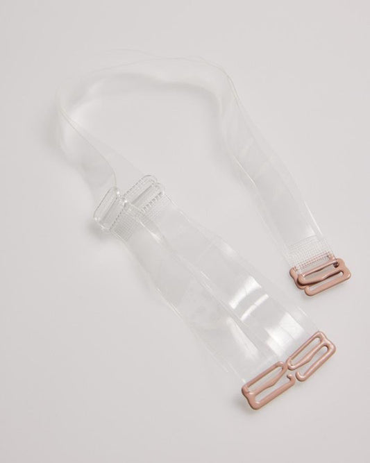 Ysabel Mora Clear Bra Straps - Silicone bra straps with hooks and glide slider adjustments.