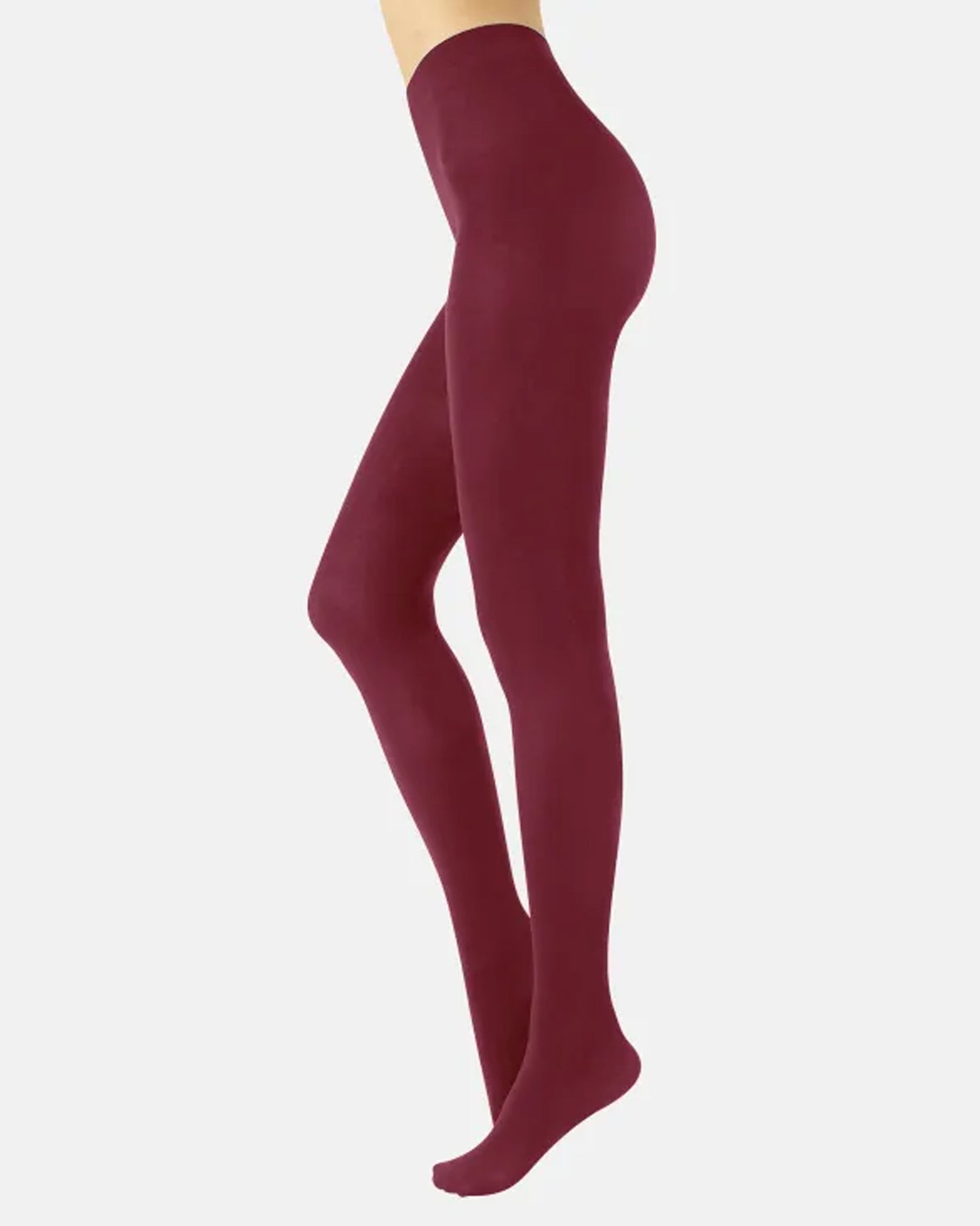 Calzitaly Cotton Tights - Warm and wine knitted cotton mix tights with gusset, flat seams and comfort waist band.