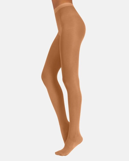 Calzitaly Dance Tights 40 Den - Plain opaque natural beige/nude tights with flat seams and cotton gusset.