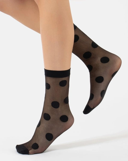 Sheer Polka Dot Socks