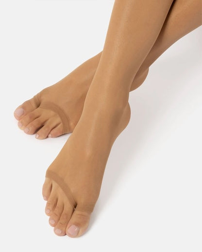 Calzitaly Toeless Tights 10 Den - Sheer open toe/toeless light tan effect tights, ideal for wearing with open-toe/peep-toe shoes and sandals
