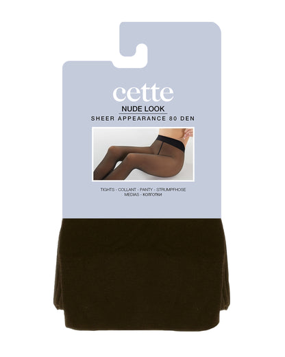 Packaged tights with 'cette' branding on a white background